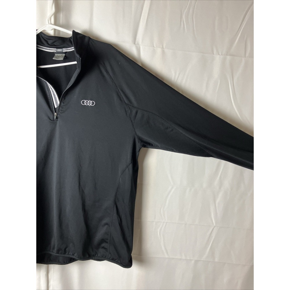 AUDI Pullover 1/4 Zip Lightweight  Jacket Men's XL Loose Fit Black Under Armour - Picture 3 of 6